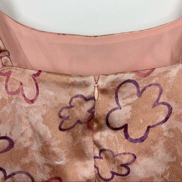 Wild Fable Pink & Purple Sheen Flower Print Y2K Style Spaghetti Strap Dress Nwt - Picture 9 of 16